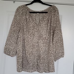 Loft animal print blouse size XL